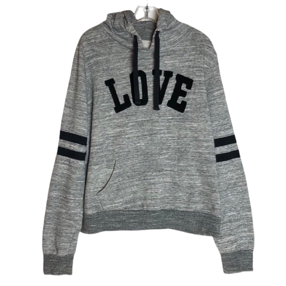 Reflex Life is Out There Gray & Black LOVE Hooded Pullover Sweatshirt